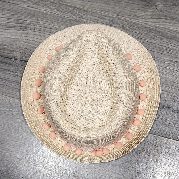 Pom Pom Natural Blonde Fedora Hat - Picture 3 of 5